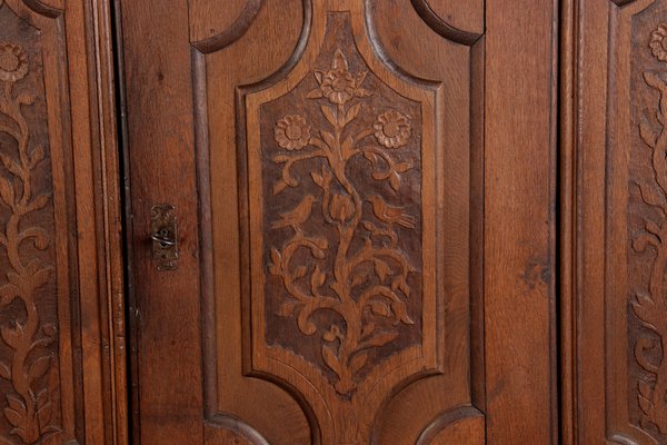 Small Baroque 1-Door Cabinet in Oak, 18th Century-DXD-1132866