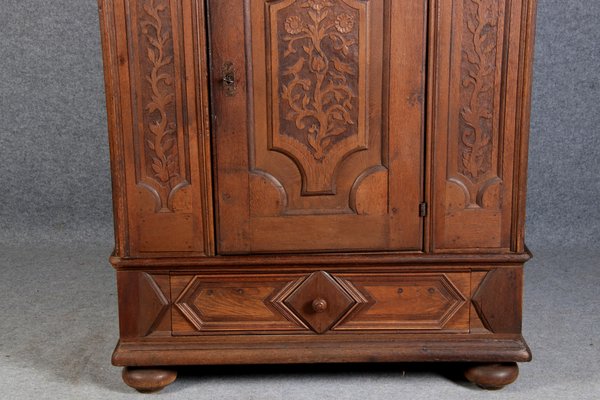 Small Baroque 1-Door Cabinet in Oak, 18th Century-DXD-1132866