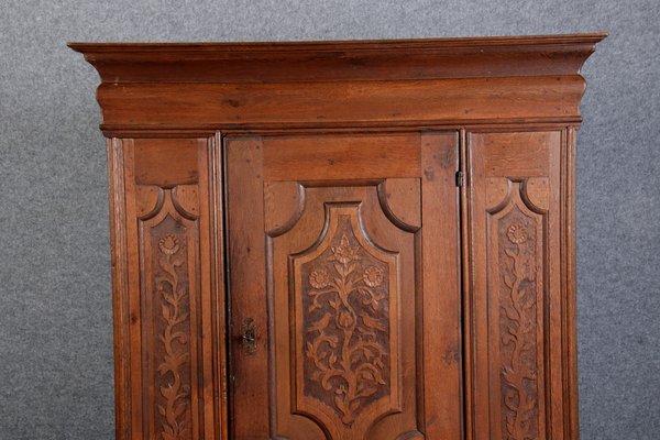 Small Baroque 1-Door Cabinet in Oak, 18th Century-DXD-1132866