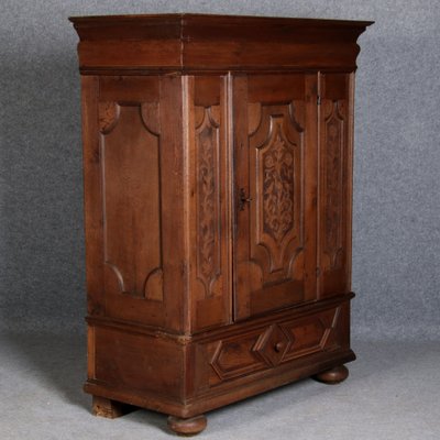 Small Baroque 1-Door Cabinet in Oak, 18th Century-DXD-1132866