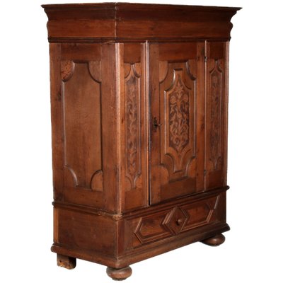 Small Baroque 1-Door Cabinet in Oak, 18th Century-DXD-1132866