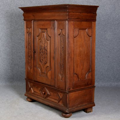 Small Baroque 1-Door Cabinet in Oak, 18th Century-DXD-1132866