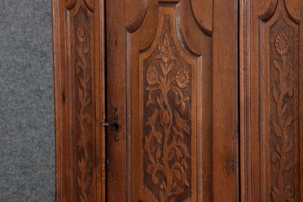 Small Baroque 1-Door Cabinet in Oak, 18th Century-DXD-1132866