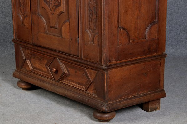 Small Baroque 1-Door Cabinet in Oak, 18th Century-DXD-1132866