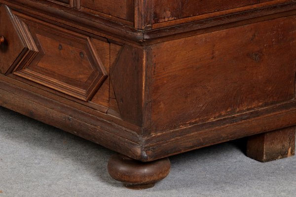 Small Baroque 1-Door Cabinet in Oak, 18th Century-DXD-1132866