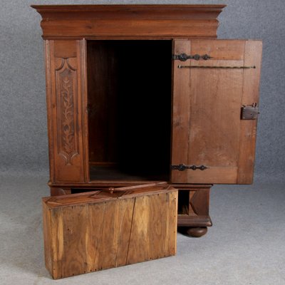 Small Baroque 1-Door Cabinet in Oak, 18th Century-DXD-1132866