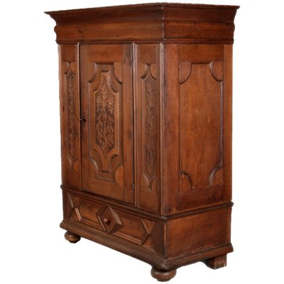 Small Baroque 1-Door Cabinet in Oak, 18th Century-DXD-1132866