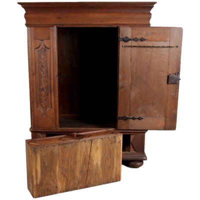 Small Baroque 1-Door Cabinet in Oak, 18th Century-DXD-1132866