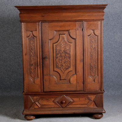 Small Baroque 1-Door Cabinet in Oak, 18th Century-DXD-1132866