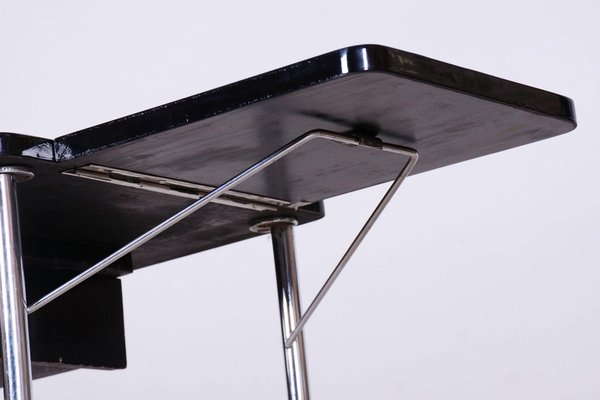 Small Bauhaus Chrome Table attributed to Mücke Melder, Former Czechoslovakia, 1930s-WHY-1791107