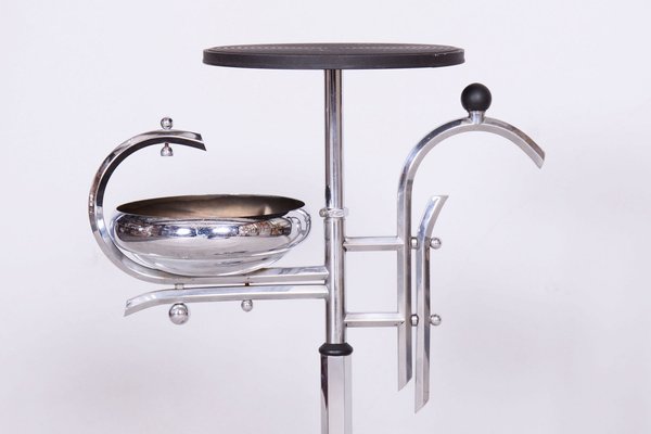 Small Bauhaus Side Table in Chrome & Bakelite, Germany, 1930s-WHY-1705692