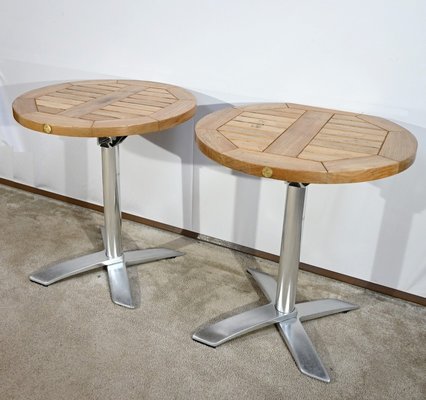 Small Bistro Tables in Ash by R. Vlaemynck, 1990s, Set of 2-RVK-1724727