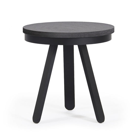 Small Black Batea Tray Table by Daniel García Sánchez for WOODENDOT