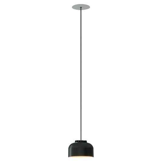 Small Black HeadHat Bowl Pendant Lamp by Santa & Cole