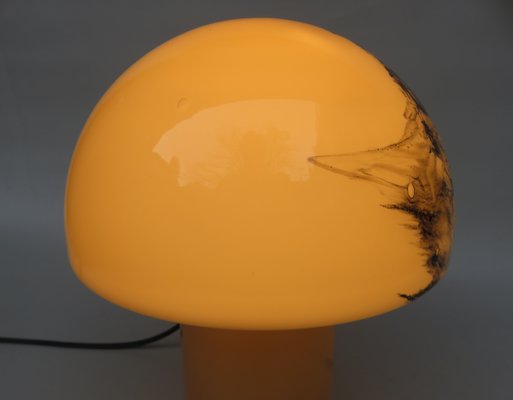 Small Black-Orange Mushroom Luminaire Table Lamp from Peill & Putzler, 1970s-EY-1251730