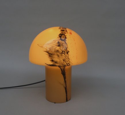 Small Black-Orange Mushroom Luminaire Table Lamp from Peill & Putzler, 1970s-EY-1251730