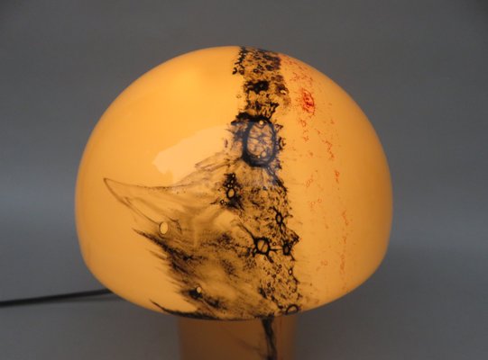 Small Black-Orange Mushroom Luminaire Table Lamp from Peill & Putzler, 1970s-EY-1251730