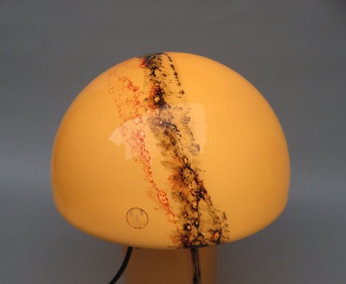 Small Black-Orange Mushroom Luminaire Table Lamp from Peill & Putzler, 1970s-EY-1251730