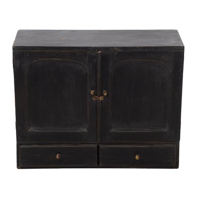 Small Black Wooden Storage Buffet, 20th Century-NQ-1754778