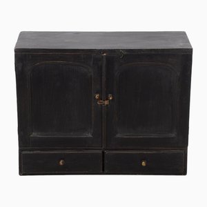 Small Black Wooden Storage Buffet, 20th Century-NQ-1754778