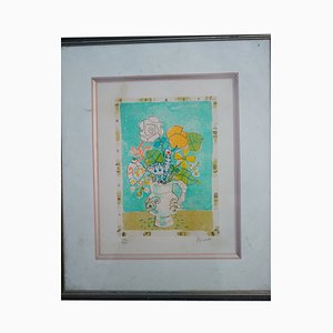 Small Bouquet Lithograph by Paul Aizpiri-KHH-543971