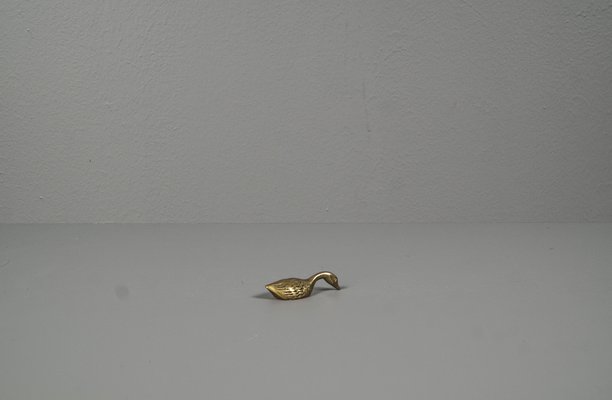 Small Brass Duck Hand Charm, Taiwan-VLO-1162478