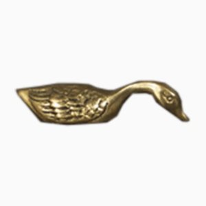 Small Brass Duck Hand Charm, Taiwan-VLO-1162478