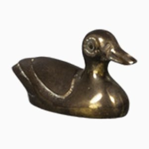 Small Brass Duck Hand Charm-VLO-1259421