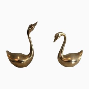 Small Brass Ducks, Set of 2-BA-1365448