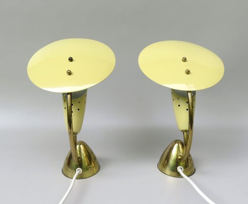 Small Brass Table Lights from Hersteller Homeshade Company Ltd, 1950s, Set of 2-EY-1763371