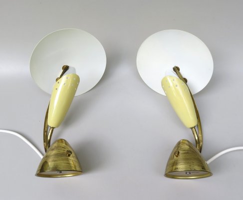 Small Brass Table Lights from Hersteller Homeshade Company Ltd, 1950s, Set of 2-EY-1763371