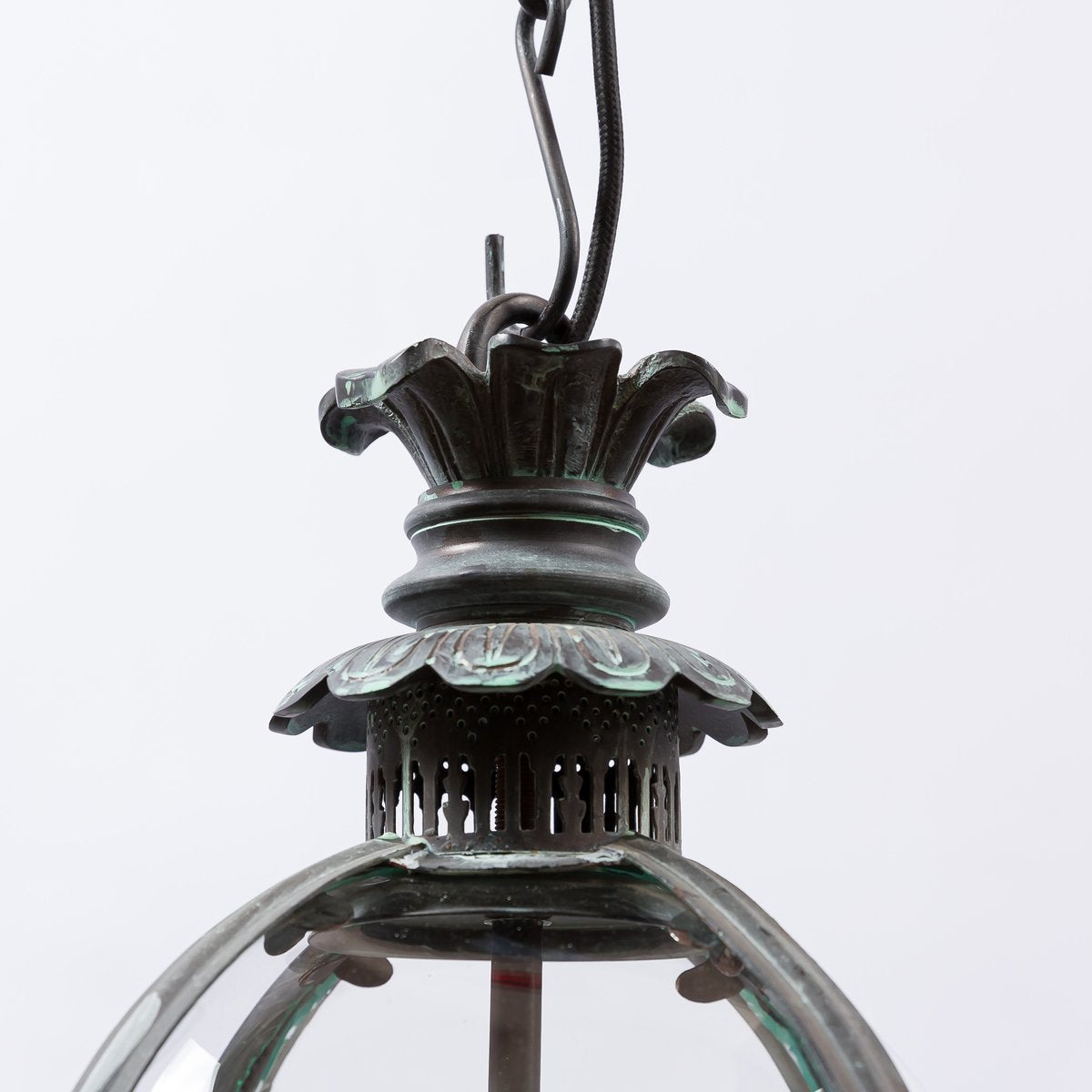 Small Bronze Verdigris Byron Lantern from Pure White Lines