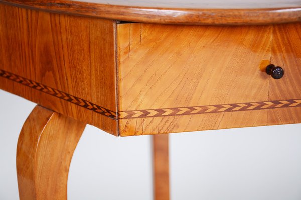 Small Brown Biedermeier Side Table in Elm, 1780s-WHY-1768431