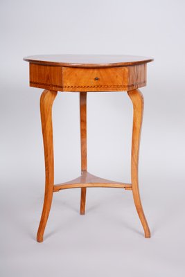 Small Brown Biedermeier Side Table in Elm, 1780s-WHY-1768431