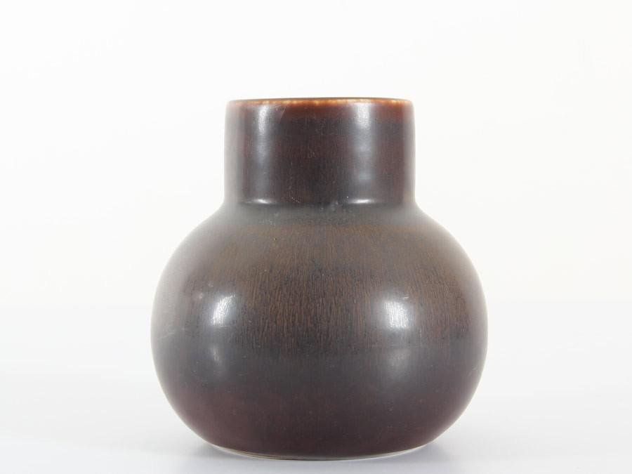 Small Brown Hare's Fur Glaze CEA Vase by Carl-Harry Stalhane for Rörstrand, 1950s