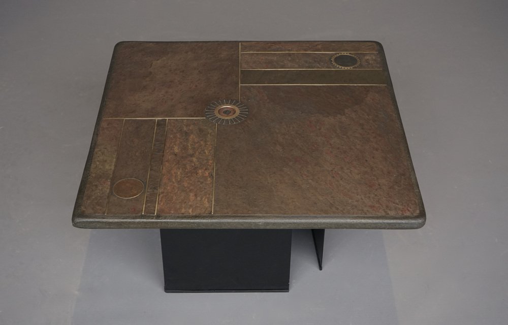 Small Brutalist Coffee Table by Marcus Kingma, 1970s