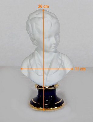 Small Bust of Alexandre Brongniart in Biscuit Porcelain in the style of J.A. Houdon-RVK-1153847