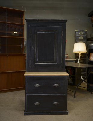 Small Cabinet with 2 Drawers in Fir, 1960s-NEN-2041958