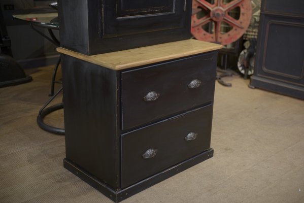 Small Cabinet with 2 Drawers in Fir, 1960s-NEN-2041958