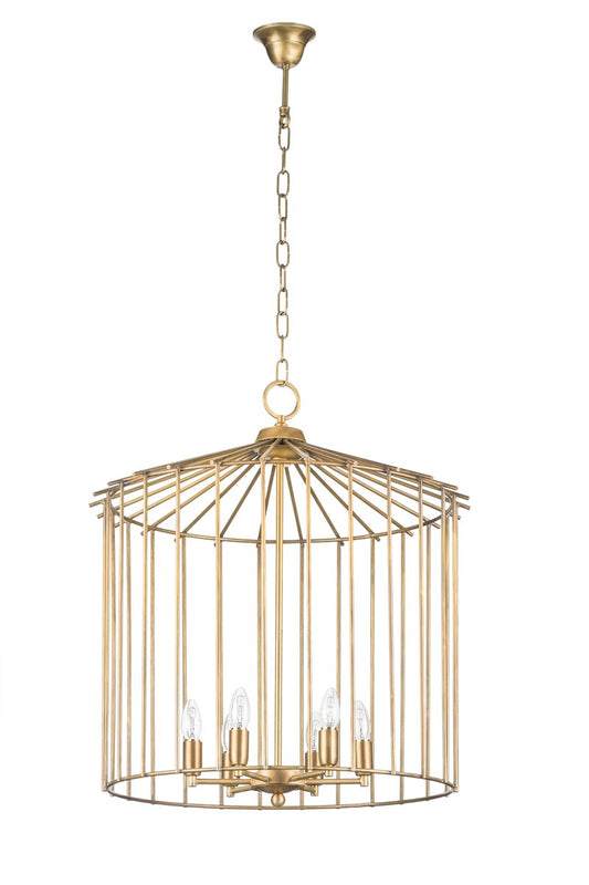 Small Cage Chain Chandelier by Niccolo De Ruvo for Brass Brothers