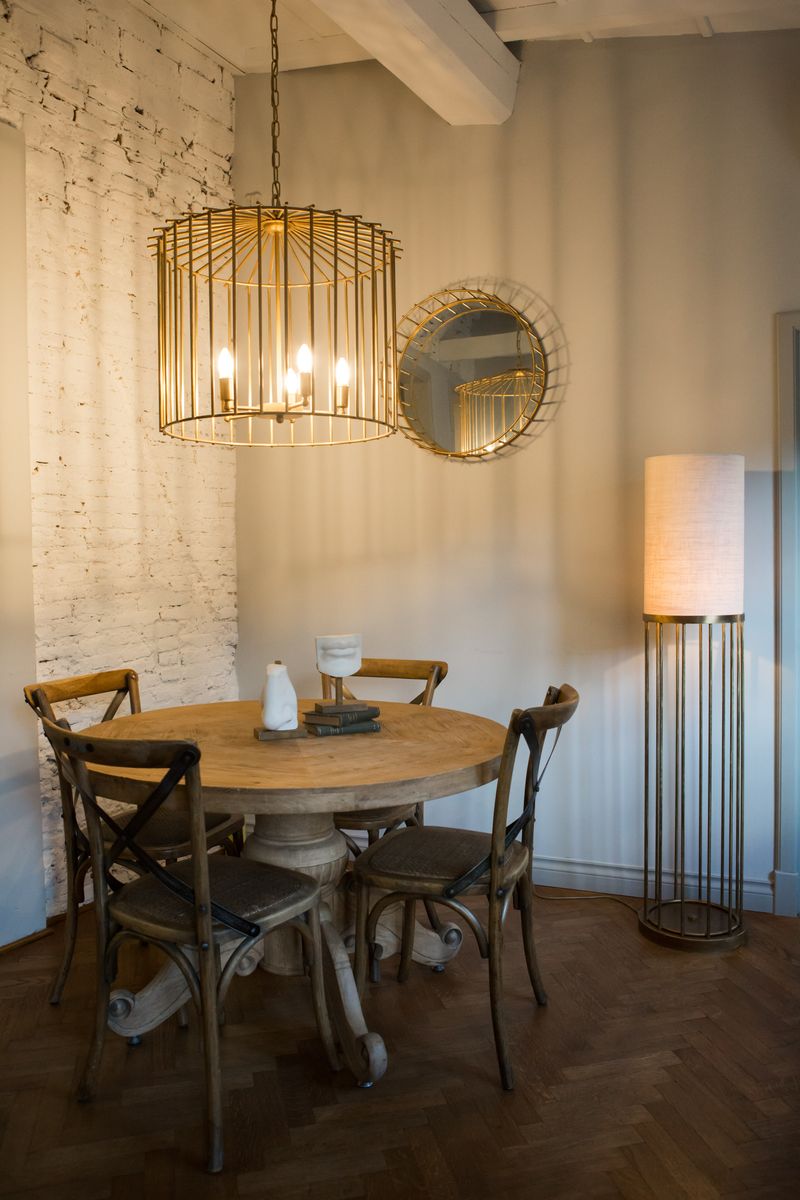 Small Cage Chain Chandelier by Niccolo De Ruvo for Brass Brothers