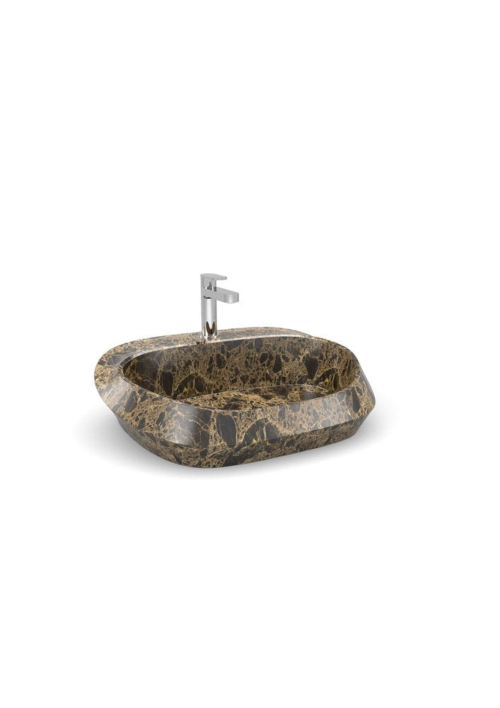 Small Calacatta Macchia Vecchia Tosca Washbasin by Marmi Serafini