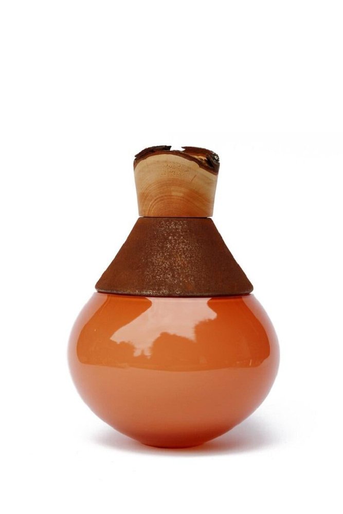 Small Candy Apricot India Vase by Pia Wüstenberg