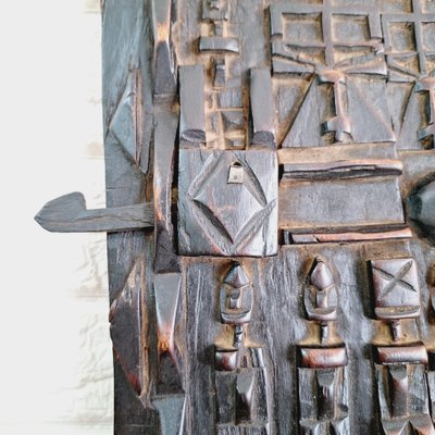 Small Carved Granary Door, 1970s-FRB-1754487