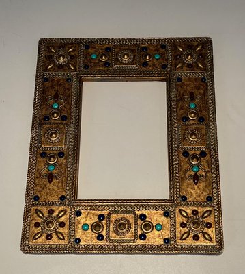 Small Ceramic Frame with Fine Stone Inlay, France, 1970-BA-1705388