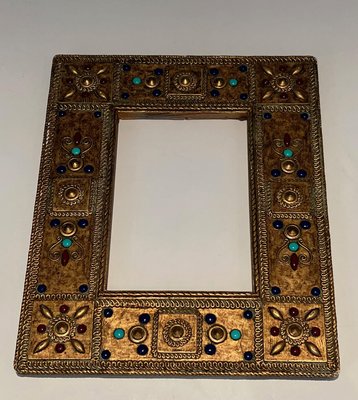 Small Ceramic Frame with Fine Stone Inlay, France, 1970-BA-1705388