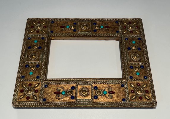 Small Ceramic Frame with Fine Stone Inlay, France, 1970-BA-1705388