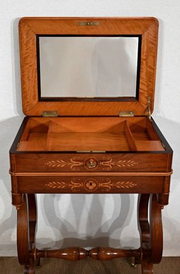 Small Charles X Writing Dressing Table, 19th Century-RVK-1395727