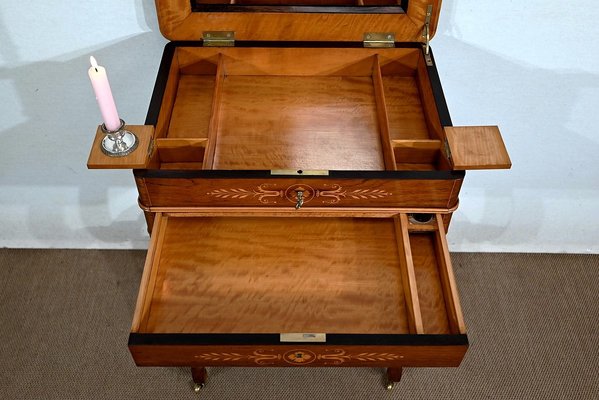 Small Charles X Writing Dressing Table, 19th Century-RVK-1395727