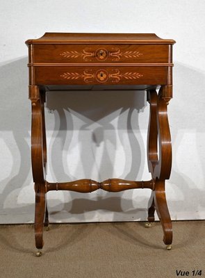 Small Charles X Writing Dressing Table, 19th Century-RVK-1395727